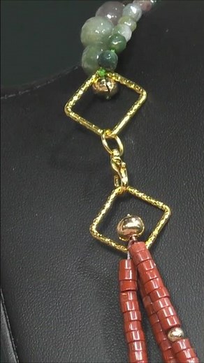Geometric stone necklace design #tutorial #diy #accessories