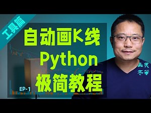 自动画K线，Python极简教程，第一集。How to automatically draw candle bars. Python tutorial for traders.