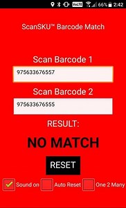 Barcode AB Match & Comparison Check
