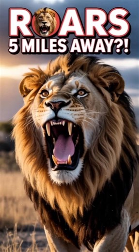 Lion Roars 5 Miles Away?! #facts #animalfacts #lion