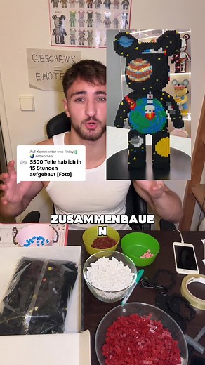 DIY viraler TikTok Bär aus Bausteinen