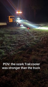 Always trust @Ozark Trail @ozarktrails coolers. Turns out they’re tougher than a Tundra!! #fyp #cooler #accident #ozarktrail