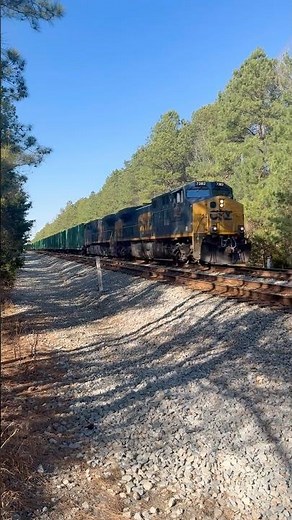CSX trash train southbound at Chesterfield #shortvideo #shorts #trains #csx #csxt