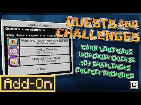 QUESTS & CHALLENGES ADDON Brings Daily Quests to Your Minecraft Survival Experience