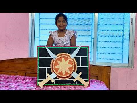 thermocol dhal talwar designs,thermocol craft ideas,how to make sword and shield with thermocol,