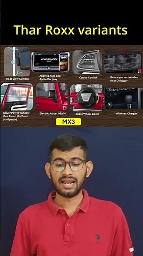 Mahindra Thar Roxx MX3 Variants#tharroxx #car #comparison