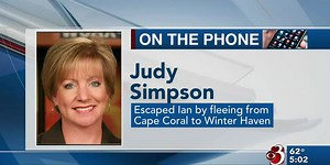 Former WCAX News Anchor Judy Simpson forced to flee her Florida home ahead of Ian