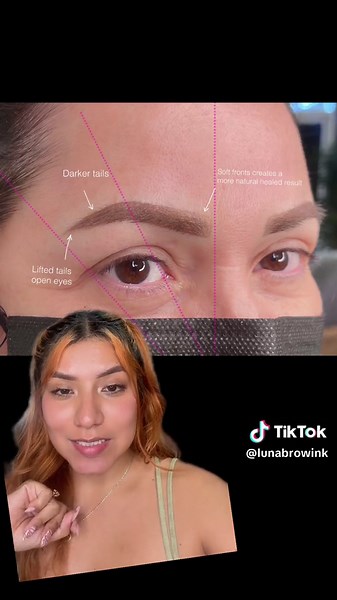 Ombre brow explained over microblading 💗 My client loves her new brow shape. Heres what ombre powder looks like when its a perfectly done cover up #ombrebrows #ombrepowderbrows #powderbrows #ombretutorial #browtutorial