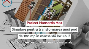 🏠 Cât costă și care sunt materialele necesare pentru transformarea unui pod de 100 mp. într-o mansardă locuibilă! Află informațiile de care ai nevoie accesând simulatorul de pe Mansarda Mea. În această perioadă, partenerii Mansarda mea oferă 𝐯𝐨𝐮𝐜𝐡𝐞𝐫𝐞 𝐥𝐚 𝐜𝐮𝐦𝐩𝐚̆𝐫𝐚𝐫𝐞 𝐩𝐫𝐨𝐝𝐮𝐬𝐞 𝐝𝐞𝐬𝐭𝐢𝐧𝐚𝐭𝐞 𝐚𝐦𝐞𝐧𝐚𝐣𝐚̆𝐫𝐢𝐢 𝐦𝐚𝐧𝐬𝐚𝐫𝐝𝐞𝐢. Află detalii despre campanie, intră în posesia voucherelor, iar factura pe care o vei plăti va fi mai mică! https://mansarda-mea.ro/simulat