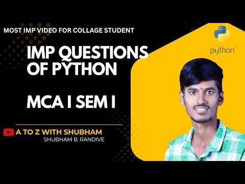 🎓 Python Programming Important Questions for University Exams | Python Notes & Solutions