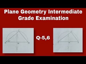 Intermediate Exam Geometry 2025 Question No-5,6, Intermediate plane geometry Grade Examination