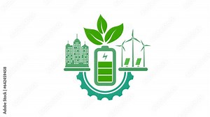 green energy, transparent background