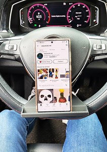 Steering Wheel Phone Holder, Tablet, Kindle up to 5.5" Wide 3D Printed - Etsy