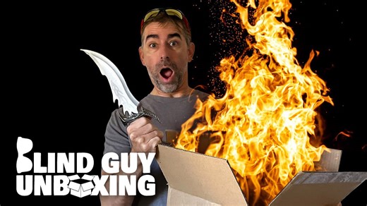 I lit my unboxing on fire! A blind guy unboxing