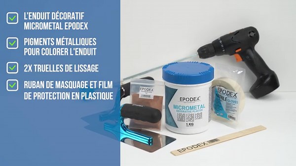 Enduit décoratif métallique pour murs | Guide étape par étape | EPODEX