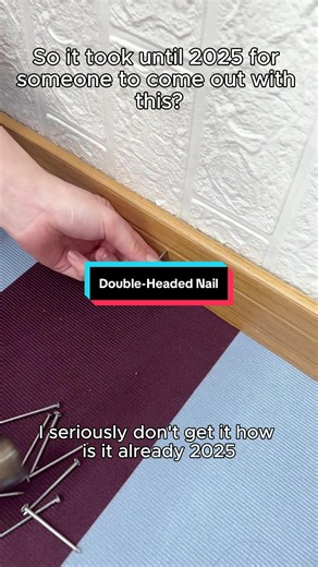 The first nail I’ve seen that makes baseboards look like they’re floating! #baseboardinstall #DIYmagic #cleanfinish #homerenovation#tiktokshop