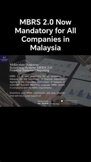 Streamline your MBRS submissions 👉 Ensure full compliance with SSM requirements 👉 Save valuable time and avoid costly errors 💼 Let us take the complexity out of MBRS so you can focus on your business. #MBRS #XBRL | ST & Partners PLT, Chartered Accountants, Malaysia
