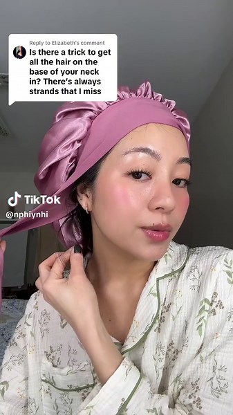 Replying to @Elizabeth How to keep your back baby hair in the bonnet. #bonnets #howtoputonabonnet #haircare #hairtips