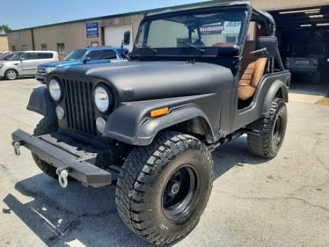 1975 JEEP CJ5 Flat Black V8 EZCustom4x4.com EZJEEPS