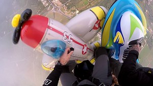 101K views · 530 reactions | How to make skydiving even more fun...take an inflatable. via. Locklan Gilbert of No Roads Necessary. | Active Traveller Magazine | Facebook