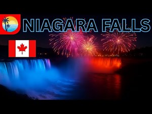 Niagara Falls Canada Night Walk LIVE