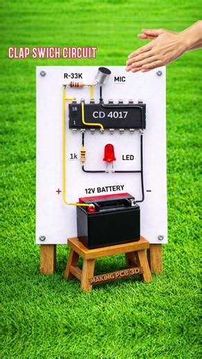 Clap ON/OFF Switch Circuit Using CD4017