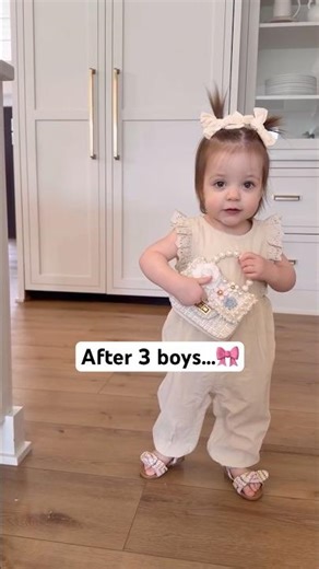 After 3 boys… now every day is a fashion show 🎀 #shorts #boymom #babygirl #toddlerfashion