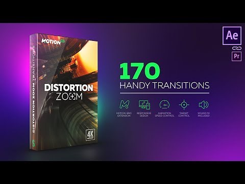 Distortion Zoom Transitions [After Effects Presets]