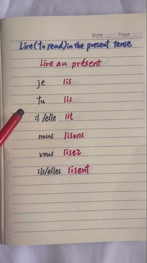 [#french] ‘Lire’ au présent | ‘Lire’ (to read) in present tense | Learning French | Grammar