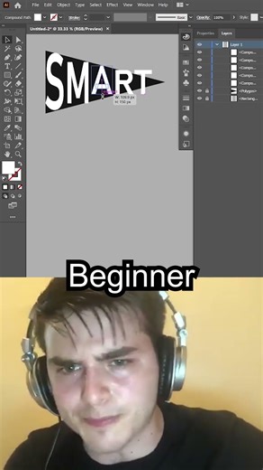 illustrator text effect trick using width tool and brush #graphicdesign #adobeillustrator #shorts