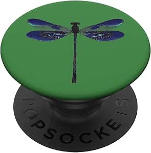 Dragonfly Design, Blue on Green - Nature Lover