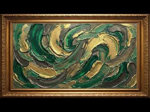 Emerald & Gold Fusion | 4K Luxe Abstract Frame TV Art Display