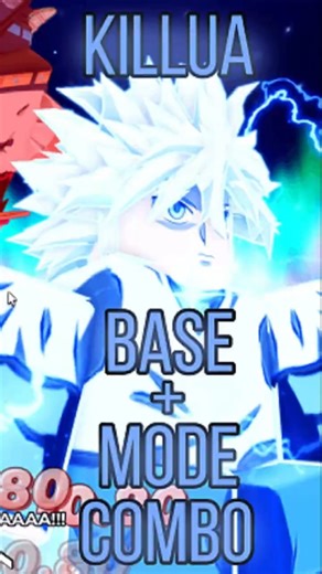 SHONEN UNLEASHED KILLUA BASE+MODE COMBO #shonenunleashed #roblox #killua #hunterxhunter #shorts