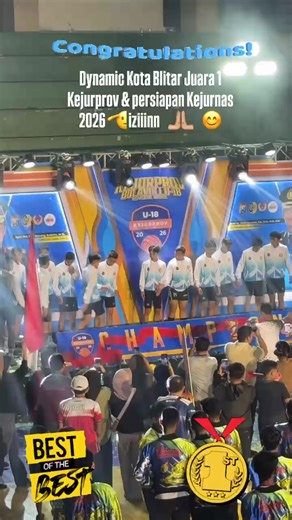 Alhamdulillah, Juara 1 Kejurprov Jatim U18, DYNAMIC JOSSSSS #pbvdynamic #dynamickotablitar #2009 #kejurprovu18 #kejurprovtulungagung