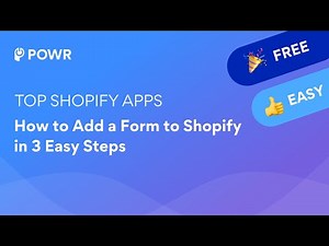 Shopify Tutorial - How to Add a Form to your Shopify Store (in 3 steps)