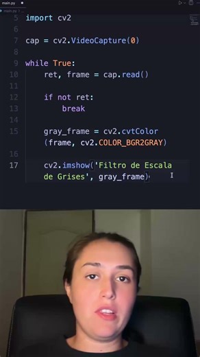Programa que aplique un filtro de escala de grises a la camara