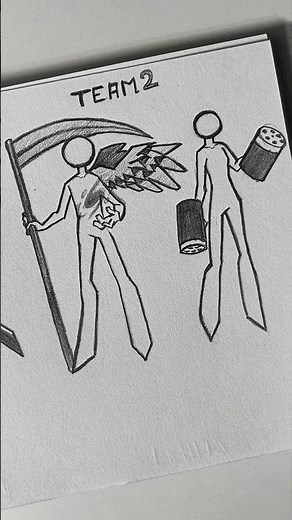 How to draw stickman with weapons ✏️(team)#tutorial #drawing #stickman #fyp