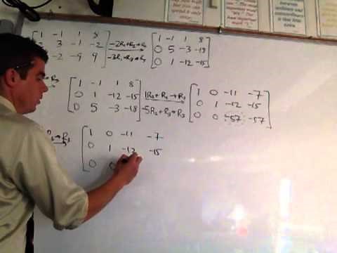 Row Reduced Echelon Form