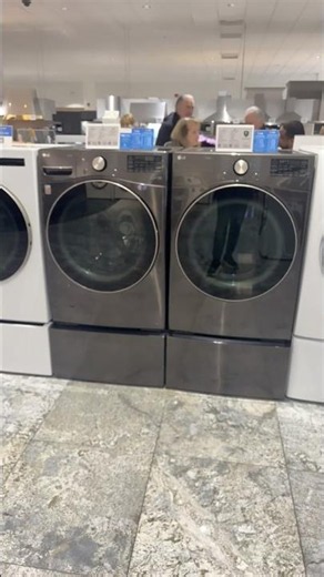 LG Front load washer and gas dryer black steel
