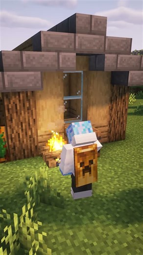 Small Oak House #minecraft #minecraftshorts #minecrafttutorial #minecraftspeedbuild