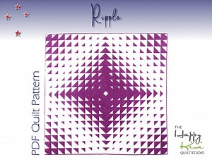 Ripple Quilt Pattern | Modern Radiating Star Design, Instant Download PDF - Etsy