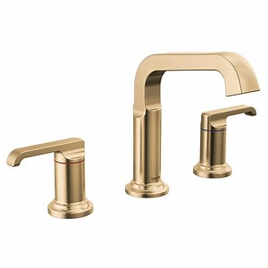 Reviews for Delta Tetra Gold 8 in. Widespread Double-Handle Bathroom Faucet in Lumicoat Champagne Bronze | Pg 1 - The Home Depot