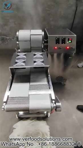 Electric 20x20cm Spring Roll Sheet Lumpia Wrapper Cooking Machine Test for Saudi Customer