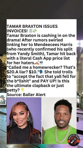 Tamar Braxton Claps Back at Critics with Humorous Cash App Invoice Following Recent Controversy