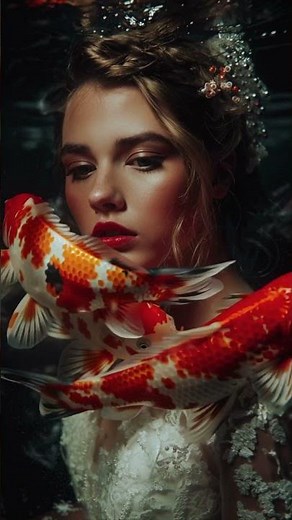Koi and Constancy 2. Underwater Bridal Remix. #weddinginspiration #bridetobe #weddingdress