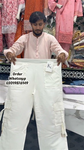 Eid collection now available Imported cotton fabric top with cargo trouse #shortvideo #youtubeshorts