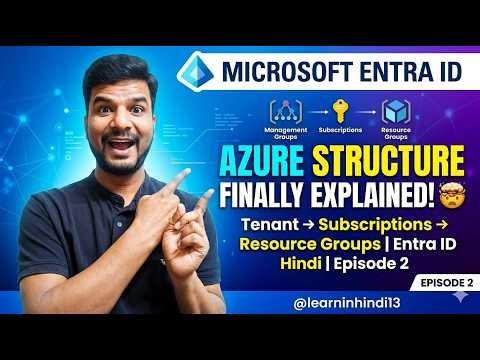 Azure Structure Finally Explained! 🤯 Tenant → Subscriptions → Resource Groups | Entra ID Hindi