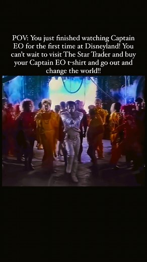 Ruben R. Rios | Disneyland ReImagineer on Instagram: "When was your first time seeing Captain EO? It ran from about 1986-1998. 😊✨ I was a kid when I experienced it for the first time!! I just remember being so scared of the Supreme Leader, always trying to reach out for Fuzzball, leaving the theatre thinking I could dance like Michael, and pleading with my parents to buy me a Captain EO t-shirt!! 🌈🌟 But, I was ready to go change the world!!🤩🙌 How about you? What do you remember? 🤔😁 . . . 