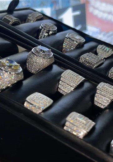 Iced Out Men's Ring in Silver | Custom Jewelry Collection