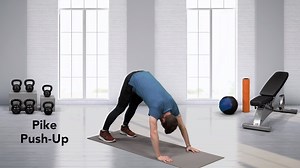 It's #WorkoutWednesday and that means it's time for another workout from the NASM Edge app. This week we're demonstrating the Pike Push-Up. Here’s a great press variation that works as an early introduction to more inverted forms of push-ups. Maintaining the pike position provides additional challenge to the core. Place hands and feet on the ground with the hips flexed in a pike position and knees near lock-out but not hyperextended. Maintaining spinal stability and kinetic chain alignment, lowe